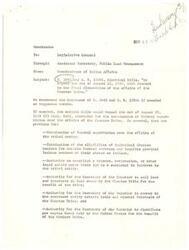 ["The document is a recommendation from the Commissioner of Indians Affairs to 'Legislative Counsel' to support S. 3445 and H.R. 15866, \"To repeal the Act of August 25, 1959, with respect to the final disposition of the affairs of the Choctaw Tribe.\""]