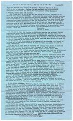 ["The document discusses the efforts of the Oklahoma City Council of Choctaws to prevent the termination of their tribe and to ensure fair elections. It highlights the importance of communication and transparency within the tribe, as well as the need for Choctaw people to be informed and involved in tribal affairs. The document also questions the government's moral right to appoint tribal leaders and sell tribal lands. It emphasizes the need for Choctaw people to stand up for their rights and expresses concern about the lack of transparency in tribal finances. Cases/Acts: Termination Act"]