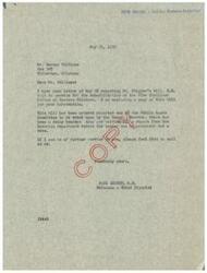 ["The document is a correspondence between Mr. George Williams and Carl Albert, discussing H.R. 6515 for the rehabilitation of the Five Civilized Tribes of Eastern Oklahoma. The bill has been ordered to be reported out of the Public Lands Committee but there is a delay as they are waiting for a report from the Interior Department. Mr. Williams is seeking more information about the rehabilitation fund and loans available for individual members of the tribes."]