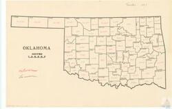 ["The document contains information about transfers in 1947, possibly detailing population or resource distribution across various counties in the state of Oklahoma. It lists names such as Cimarron, Texas, Craig, Ottawa, Beaver, Harper, Woods, Alfalfa, Grant, Kay, Osage, Nowata, Rogers, Ellis, Garfield, Noble, Mayes, Major, Delaware, Woodward, Payne, Pawnee, Adair, Blaine, Logan, Creek, Tulsa, Dewey, Kingfisher, Wagoner, Lincoln, Okmulgee, Roger Mills, Muskogee, Custer, Canadian, Oklahoma, Sequoyah, Okfuskee, McIntosh, Caddo, Washita, Beckham, Cleveland, Grady, Hughes, Pittsburg, Haskell, Greer, Kiowa, Latimer, McClain, Comanche, Garvin, Coal, Jackson, Pushmataha, Stephens, Atoka, Le Flore, Tillman, McC"]