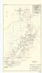 ["The document is a map or project documentation from the U.S. Army Corps of Engineers. It showcases various geographical locations and landmarks such as Pensacola, Markham Reservoir, Muskogee, and Tahlequah. It also highlights different camp sites, club sites, and public use areas. Some of the key features include the tentative relocation of county roads, wildlife conservation areas, and the Arkansas River Watershed. It appears to be part of a general development plan for Tenkiller Ferry Reservoir and was prepared to accompany a public hearing notice dated October 20, 1950."]