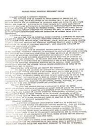 ["The proposed Tribal Industrial Development Program outlines the participation of the Cherokee Tribe in community programs for industrial development. It allows for negotiations and agreements with federal, state, and private agencies to further industrial development. The program prioritizes industrial site locations based on income levels and community support, and authorizes land acquisition for industrial purposes. Additionally, the program includes provisions for staff, financial audits, and continuity in the event of changes in tribal government structure."]