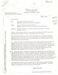 ["The document is a series of memorandums and letters regarding the proposal for the Cheyenne-Arapaho Tribes to contract the Concho School. The status of the proposal is discussed, including meetings, audits, and negotiations. The Area Director confirms negotiation dates and requests the presence of specific individuals for the negotiations. The outcome of the proposal is pending further audit and negotiation processes."]