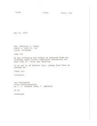 ["The document includes correspondence between various parties regarding a complaint of discrimination filed by Patricia R. Urrey against the Creek Indian Tribe. The Oklahoma Human Rights Commission has no jurisdiction in the matter as Indian tribes are excluded under Title 25, Oklahoma Statutes. Urrey also requests reinstatement as a Community Health Representative for the Creek Nation and expresses concerns about losing her job. Chief Claude Cox terminates Urrey's employment, citing the termination effective January 19, 1973. Urrey requests a written reply with specific charges for her termination."]