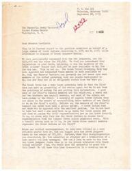 ["The document addresses concerns about the misuse of Creek Indian judgment funds by Mr. Cox and the lack of transparency in the Creek Tribal Governing Body. The document requests an investigation into the funds before two bills are passed and asks for a hearing or reconsideration of the funds' disposition. Further, the letter expresses reservations about a pending bill that could withhold a portion of judgment funds for programming. The document is signed by three Creek Indians and copies are sent to Senator Bartlett and Senator Bellmon."]