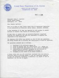 ["The document addresses concerns about the delayed completion of new dormitories at the Riverside Indian School in Anadarko, Oklahoma, which is impacting the capacity for boarding students. The document outlines the reasons for the delay, efforts to expedite the completion of the dormitories, and plans for final inspection and occupancy. The Kiowa Tribe of Oklahoma has requested that at least one dormitory be completed by August 21 to accommodate students for the fall term. The document emphasizes the importance of completing the construction project to alleviate enrollment problems and ensure the educational welfare of Indian children."]