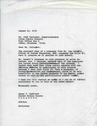 ["The document from Senator Dewey F. Bartlett discusses the Afton School District's application for the Title IV, Part A program and the deficiencies found in their proposal. The document explains the areas where the application did not comply with the Indian Education Act and its Rules and Regulations, such as the selection of the Parent Committee and employment of personnel. The document emphasizes the importance of complying with the regulations to ensure that the program benefits all Indian students in the school. Senator Bartlett expresses regret that Afton Public Schools will not continue efforts to participate in the program and highlights the potential benefits of Title IV, Part A programs for Indian students. The document also includes a response from Lee Antell of the Office of Indian Education, providing further details on the deficiencies in Afton's application."]
