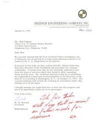 ["Breisch Engineering Company has learned about a long-range planning program being funded by the United States Department of the Interior for the Five Civilized Tribes Foundation. They believe they are qualified to provide consulting services for this program and are seeking opportunities to participate. They have reached out to Mr. Don Cogman for assistance in exploring this potential opportunity."]