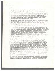 ["The document addresses Mr. Sharp's complaints about the Mutual Help program, stating that he is not being financially victimized but is actually benefiting from the heavy Federal subsidies provided. It explains that the program allows low-income Indian families to afford homeownership opportunities that they would not be able to afford on their own. The document encourages Mr. Sharp to contact Mr. Froman for further clarification and assistance, and emphasizes that the program is beneficial for low-income Indian families."]