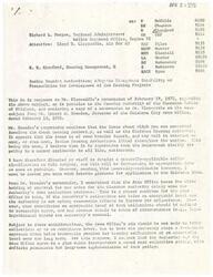 ["The document is a response to a memorandum regarding Indian Housing Authorities' management capability for new housing projects. The Regional Administrator is developing a policy clarification applicable to all IHAs nationwide, providing interim guidance for Oklahoma IHAs. The document emphasizes the importance of defining acceptable rent collections levels and developing systematic approaches for long-term improvement. It also stresses the need for leniency towards families facing genuine hardships, while urging the Area Office to consider each IHA application individually based on its merits."]