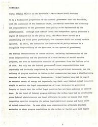 ["The document discusses the ineffective federal administration of Indian affairs and the need for better coordination and representation of Indian tribes at the White House level. It highlights the unique needs and legal rights of American Indians and calls for the establishment of an Indian Affairs advisor to address these issues. It suggests that the Carter-Mondale Administration should prioritize the concerns of Indian tribes and appoint someone with firsthand knowledge and experience in working with tribal leadership to represent their interests effectively."]