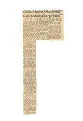 ["The superintendent of Chilocco Indian School denies reports of brutality at the institution, calling them false and exaggerated. He claims that the students are not abused and that the reports are fabricated. He acknowledges that there are some problems at the school, but insists that they are blown out of proportion. He invites anyone to come see the school for themselves and denies fostering a \"failure syndrome\" among the students. He believes that those spreading false reports are trying to make it hard on Indians."]