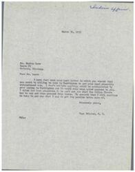 ["Mr. Hayden Lane from Guthrie, Oklahoma, is seeking assistance from Congressman Page Belcher regarding land ownership issues. The land in question was originally allotted to Mr. Lane's family members, and he now wishes to have the title transferred to his daughter, Beatrice Lane Epple. Mr. Lane is requesting that the land be set aside in trust for his daughter's lifetime. Congressman Belcher is working with the Bureau of Indian Affairs to address the issue and is advising Mr. Lane to wait for further updates before taking any further action."]