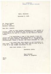 ["The document from Reverend Bruce Conrad to Congressman Page Belcher discusses the need for a chapel on the Chilocco Indian School campus in Oklahoma. The Bureau of Indian Affairs responds, stating that they do not have funds to provide a separate building for religious worship and suggest using existing church facilities. The Bureau also mentions the costs involved in obtaining a separate building and emphasizes the priority of meeting educational needs over religious ones. Congressman Belcher forwards the response to Rev. Conrad."]