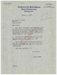 ["The document is a letter written by Lyle H. Boren to Bluford M. Gentry addressing Gentry's concerns about difficulties with the Indian Department. Boren mentions introducing a resolution for a Congressional investigation into Indian laws and rights. Gentry shares his personal struggles with his children being taken away from him by a guardian, W.R. Roberson, and expresses his desire for his children to receive a proper education. Gentry also mentions his son being influenced by others and getting into trouble. He asks for help and support from Boren in resolving the situation and ensuring his children's well-being."]