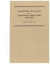["The Constitution and By-Laws of the Thlopthlocco Tribal Town of Oklahoma, ratified in 1938, outline the objectives, membership, governing body, rights, and procedures of the town. The town aims to secure benefits for its members, promote their welfare, and protect their rights. The governing body consists of elected officers and an advisory council, with provisions for elections, amendments, and removal of committee members. Members are granted certain rights and freedoms, and property rights are protected. The Business Committee is responsible for overseeing the town's affairs and promoting the general welfare of its members."]