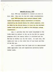 ["H.R. 7978 aims to correct an error in a previous bill by transferring certain Federal lands within the Hualapai Indian reservation in Arizona to the Hualapai Indian tribe. The lands were originally reserved for school purposes but will now be added to the reservation. The bill also outlines the administration of the lands and addresses the Indian Claims Commission's role in determining the value of the title conveyed. The bill would convey approximately 794 acres of Federal lands to the Hualapai Tribe for economic and tribal purposes."]
