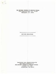 ["The National Congress of American Indians adopted resolutions during their 1969 convention in Albuquerque, addressing various issues such as treaty hunting and fishing rights, Indian schools, membership in tribal organizations, mining regulations, and Indian actors in television and movies. The resolutions also covered topics such as Indian education, water rights, taxation, sovereignty, health services, and support for specific legislation. The organization expressed support for defending treaty rights against state interference and harassment."]