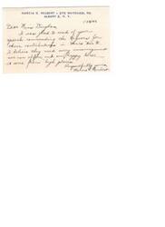 ["The document is a letter from Marcia S. Neubert commending Miss Douglas for her speech commending the World Negroes Was for II. Neubert expresses support for the organization and is happy to see recognition coming from high places."]