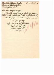 ["Agent Herbert S. Johnson is requesting a copy of Hon. Helen Gahagan Douglas' February 1946 talk on \"The \"Negro\" soldier\" and is thanking her in advance for providing it. The document is dated June 4, 1946 and is sent from New York City."]