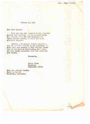 ["Miss Ruby Berkley Goodwin writes to Mrs. Douglas requesting a bulletin on the activities of the \"Negro\" soldier during World War II. Mrs. Douglas is attending the United Nations Assembly as an alternate delegate. Evelyn Brown, Mrs. Douglas' secretary, responds to Miss Goodwin's request and sends her a copy of THE \"Negro\" SOLDIER."]