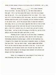 ["Helen Gahagan Douglas spoke at a CIO rally on May Day, emphasizing the significance of the day in labor history and the struggle for workers' rights. She discussed the injustice faced by labor leaders in the past, particularly John P. Altgeld, who pardoned three men wrongly convicted in the Haymarket affair. Altgeld's actions led to his political downfall, but he stood by his principles and fought for justice."]