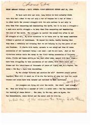 ["The document discusses the importance of protecting the minds and ideas of people during times of war, particularly against Nazi ideologies. It also highlights the significance of voting for candidates who uphold humanitarian values and criticize those who do not. The author expresses support for Helen Gahagan Douglas and criticizes politicians like Dewey for their lack of integrity. Additionally, The document mentions the positive impact of the New Deal on the country and criticizes those who oppose it."]