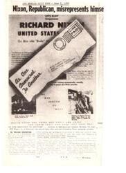 ["The document is a political advertisement criticizing Congresswoman Helen Gahagan Douglas for her lack of success in passing legislation, voting against appropriations for the Un-American Activities Committee, and having a poor attendance record in Congress. It also highlights her vote against aid to Greece and Turkey in the face of Communist threats. The advertisement is endorsed by the Women's Committee for Good Government."]