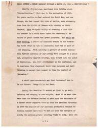 ["Helen Gahagan gives a speech at the Chinese Culture Society, expressing admiration for Chinese culture and the strong alliance between the United States and China in the face of Japanese aggression. She emphasizes the importance of understanding and tolerance between the two nations, highlighting the indomitable spirit of the Chinese people and the shared commitment to victory in the war."]