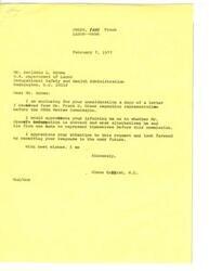 ["Tim Hight, a factory representative, wrote to Congressman Glen English expressing concerns about OSHA's proposed noise standard for business and industry. Hight believes the regulations are impractical and costly, and that they would have a negative impact on industry and consumers. He also questions the necessity of the proposed standard and urges English to consider the potential consequences."]