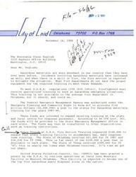 ["The document  is a letter to Congressman Glenn English from the Haskell Lemon Construction Co. opposing OSHA's ruling on regulating asphalt fumes as carcinogenic. The company argues that asphalt fumes are not as dangerous as coal tar pitch fumes and calls for further studies before implementing regulations. They propose removing asphalt fumes from the ruling, delaying the entire ruling for Congressional hearings, and conducting joint studies with OSHA to determine risks to workers. They also highlight the potential negative impact on the infrastructure and transportation system if the ruling is left unchallenged."]