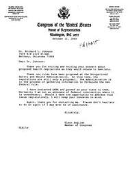 ["Dr. M. Edmund Braly is writing to Congressman Glenn English expressing concerns about proposed health regulations for dentists by OSHA. He believes the regulations are excessive and costly, and unnecessary as current infection control guidelines are effective in preventing diseases. He argues that the proposed regulations would increase costs for dental care and hinder access to care. Braly also highlights specific requirements in the proposed regulations that he believes are inappropriate for dental offices. He urges Congressman English to intervene and prevent these regulations from becoming law."]