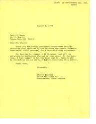 ["Erma Jurgens contacted Congressman Glenn English about her interest in the Oklahoma Employment Security Commission proposal for a Cost-of-Living adjustment. Mr. English is currently in Oklahoma but will be returning to Washington soon. His staff assistant, Sharon Pursley, informed Jurgens that Mr. English will be contacting her in the near future regarding this matter."]