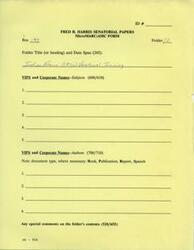 ["The document is a folder containing materials related to Indian Affairs and Vocational Training from 1970. It includes information on various VIPS and Corporate Names, as well as Authors of the documents. The folder may contain books, publications, reports, and speeches. Special comments on the contents of the folder include the code \"OU - 916.\""]