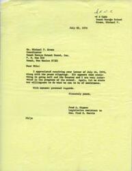 ["The letter is a correspondence between Michael P. Gross, Coordinator of the Ramah Navajo School Board, and Fred A. Gipson, Legislative Assistant to Senator Fred Harris. Gross updates Gipson on the progress of the school, including hiring staff and seeking accreditation. Gipson expresses appreciation for the update and offers assistance."]