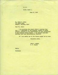 ["Senator Fred R. Harris received a letter from Patty C. Allen about difficulties she was facing at Chilocco Indian School. He contacted the U.S. Department of the Interior, Bureau of Indian Affairs for a report. The report stated that Mrs. Allen was having issues with her supervisor, Mrs. Leola Taylor, regarding educational leave for the summer. The Area Personnel Officer met with Mrs. Allen and her supervisor to resolve the issue. Mrs. Taylor assured cooperation, and a plan was developed to meet Mrs. Allen's certification needs and benefit the education program at Chilocco. Mrs. Allen was encouraged to support the school's objectives and continue good relationships with the staff."]