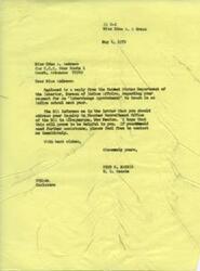 ["The letter is a response to Miss Edna A. Andrews' request for an \"Interchange Appointment\" to teach in an Indian school next year. The Bureau of Indian Affairs informed her that the NEA Project Interchange no longer makes provision for teacher exchanges and advised her to contact the Teacher Recruitment Office in Albuquerque, New Mexico. Senator Fred R. Harris also offered his assistance and suggested that she reach out to the BIA for further information."]