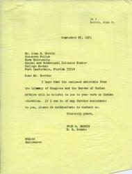 ["Alan R. Herrin, a doctoral student at Nova University, is conducting research on American Indian education. He has a personal connection to the Cherokee Nation and is seeking assistance from Senator Fred Harris in obtaining materials and information for his dissertation. Herrin is particularly interested in Indian students' attitudes towards science and is looking for research on Indian education to inform his work. He is hopeful that Harris can provide him with guidance and resources to further his research."]