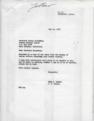 ["Reverend Arthur Stoneking wrote to Senator Fred Harris expressing concerns about the Indian Center, Inc. and their involvement in a prison parolee program. Stoneking outlined various allegations against the Indian Center, including misuse of funds and lack of community acceptance. He also raised suspicions about conflicts of interest involving individuals associated with the Indian Center. Stoneking questioned the credibility of the Bureau of Indian Affairs' decision to award the program contract to the Indian Center and requested further investigation into the matter."]