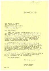 ["Martha R. Siegel, an Assistant Professor of Sociology and Anthropology at Oklahoma State University, submitted a proposal to the National Science Foundation for a study on the Pawnee Indians' ceremonial events. She expresses concerns about land issues facing the Pawnees and requests Senator Fred R. Harris to look at her rejected proposal. The study aims to document and analyze the social significance of various Pawnee events and the attitudes of the Pawnee population towards traditional practices and acculturation."]