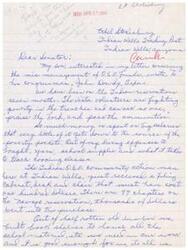 ["Ethel Stotesbury, a Vista Volunteer, expresses concern about the mismanagement of O.E.O. funds on Indian reservations. She criticizes the high salaries and administrative costs, and suggests more efficient use of funds to benefit the Navajo community. Stotesbury highlights the need for school buses and support for pre-schools, and emphasizes the importance of helping the younger generation. She plans to continue her work among the Indians in Oklahoma after leaving Arizona, seeking to make a positive impact despite the challenges faced due to waste and inefficiency in the O.E.O. system."]