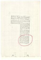 ["Governor Henry Bellmon defended the administration of the federal anti-poverty program in Oklahoma, stating that it is not being administered on a partisan basis. He approved grants for youth corps programs in Guthrie, Midwest City-Del City, and Lawton-Fort Sill, but criticized the latter for only offering menial tasks to Indian youngsters. Bellmon recommended assigning them to jobs with higher responsibility and intellectual stimulus."]