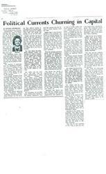 ["Political currents are churning in Oklahoma, with key figures such as Governor McNair and Senator Harris making moves on both national and local levels. There is also a focus on the role of women in politics, with LaDonna Harris and Mrs. Key actively involved in political activities. The turnover in patronage after the Republican Presidential victory is impacting families and creating competition for jobs. Senator Bellmon and other Republicans are facing challenges from Democratic Senators with heavy seniority. Overall, the political landscape in Oklahoma is complex and competitive."]
