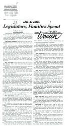 ["During the congressional recess, Oklahoma lawmakers and their families scattered to various locations for vacation. They engaged in activities such as skiing, ranching, and attending family reunions. Some lawmakers attended events such as golf tournaments, while others focused on spending time with their families. The document also mentions specific lawmakers and their vacation activities, including visits to places like Palm Beach, Jamaica, Antarctica, and New Zealand."]