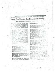 ["The document discusses the ways in which women can get involved in addressing poverty, including visiting impoverished areas, reading relevant literature, and taking action in their communities. It highlights the importance of personal connections and understanding the realities of poverty, as well as the need for collective action and addressing issues like racism. The document also reflects on a meeting where women discussed strategies and initiatives to combat poverty and inequality."]