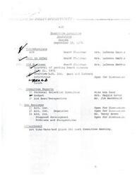 ["The document outlines the agenda for a meeting of the Americans for Indian Opportunity (AIO) Executive Committee on September 18, 1972. The agenda includes introductions, approval of minutes, committee reports, discussion on past and current activities, and new business items related to the organization's development and expansion. The meeting is chaired by Mrs. LaDonna Harris."]
