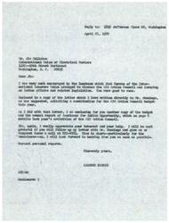 ["The author, LaDonna Harris, expresses gratitude to Jim Callahan for attending a luncheon to discuss lobbying on Indian affairs. She includes a copy of a letter soliciting a contribution for the AIO Action Council budget and encloses a budget and annual report for Americans for Indian Opportunity. Harris asks Callahan to follow up with Mr. Jennings and to contact her or Margaret Gover promptly."]