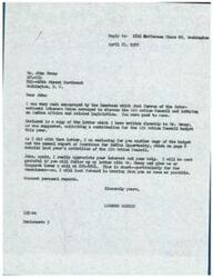 ["LaDonna Harris expresses gratitude for John Evans attending a luncheon to discuss the AIO Action Council and lobbying on Indian affairs. She has written a letter to Mr. Meany soliciting a contribution for the AIO Action Council budget and includes a copy of the budget and annual report for his review. LaDonna asks John to follow up with Mr. Meany and provides her contact information for any updates. She emphasizes the urgency of the situation, particularly for the Menominees, and looks forward to hearing from John soon."]