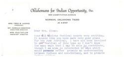 ["The letter is expressing excitement for the All Nations festival and interest in promoting understanding between Indians and non-Indians. The sender is looking for ways to contribute to the event."]