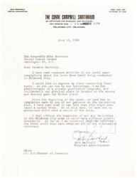 ["Jack Barthold, a hospital administrator at The Campbell Sanitarium in Oklahoma City, wrote a letter to Senator Mike Monroney expressing his support for the Sonic Boom tests being conducted in the area. He stated that he has not received any complaints from patients at the sanitarium and believes the tests are necessary for the expansion of air facilities in the city."]